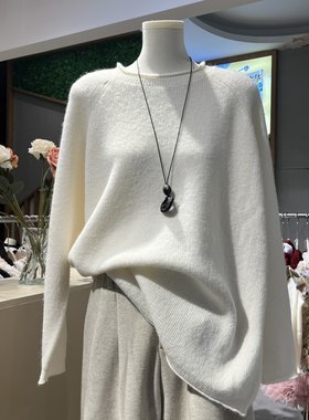 2025灰色毛衣女秋冬慵懒高级感宽松显瘦减龄中长款加厚针织衫上衣