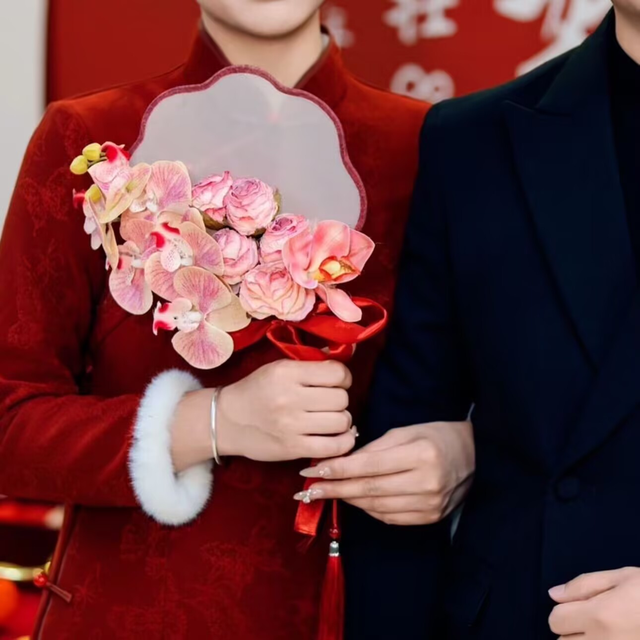 折扇新娘婚礼扇子新中式结婚团扇