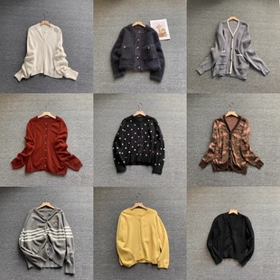 宽松显瘦休闲开衫 慵懒风针织毛衣女秋冬新款 外套上衣 毛衣韩式 多款