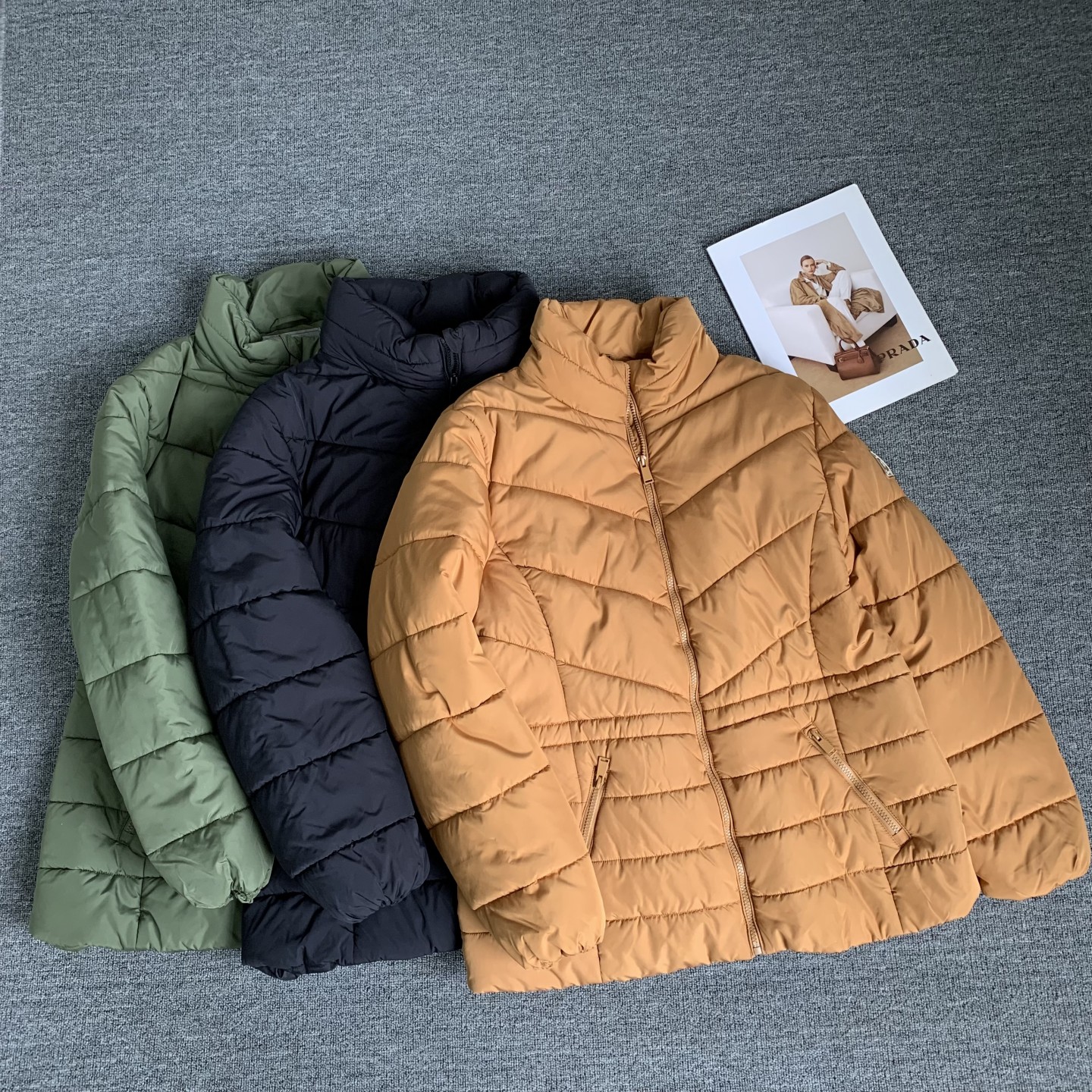 女士冬季立领显瘦中长款保暖黑色