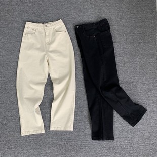 萝卜裤 老爹裤 女秋季 高腰显瘦小脚裤 新款 原单高品质半松紧腰哈伦裤