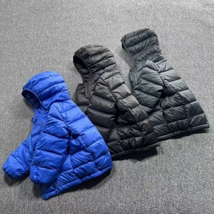 男宝宝中小男童冬季 150码 轻薄洋气休闲轻薄连帽羽绒服 110 童装