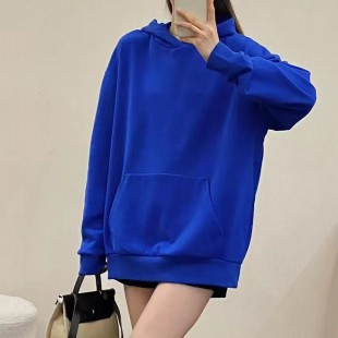 美式 休闲宽松设计廓形慵懒风套头连帽卫衣 复古男女卫衣春秋新款