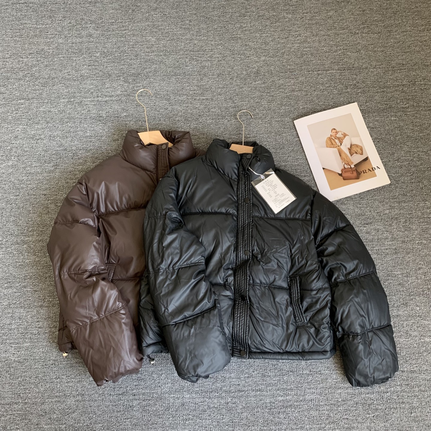 纯色立领短款棉服女秋冬季新款