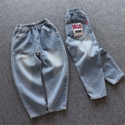 儿童牛仔裤春秋款儿童百搭休闲裤