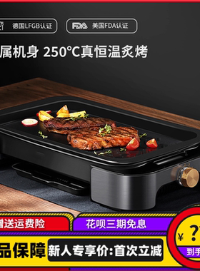 德国Fastee法诗缇烤肉盘电烤盘家用烤肉锅烤鱼专用盘电烤炉烤肉炉