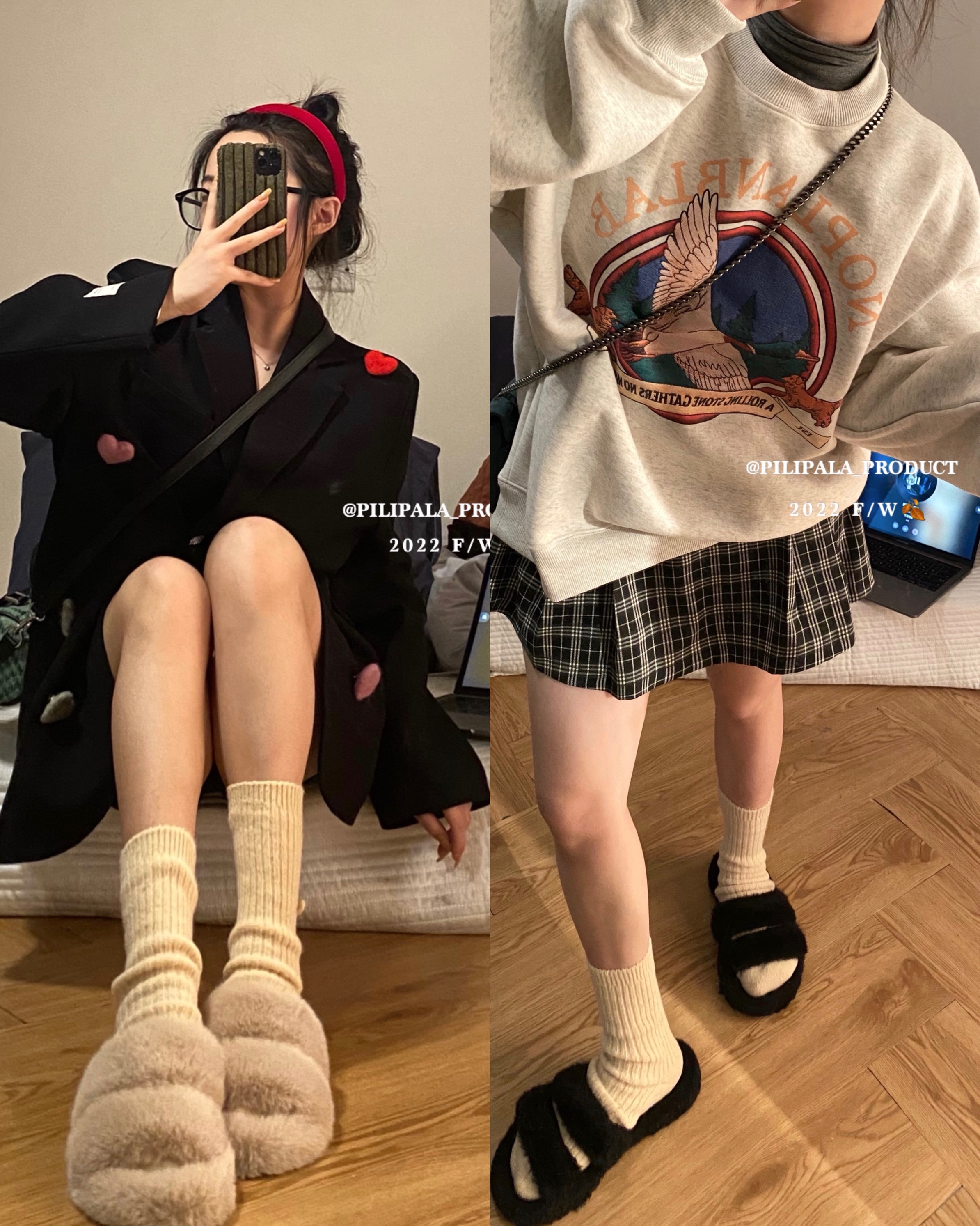 糯叽叽秋冬堆堆袜加厚