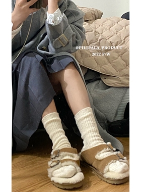 （boken毛毛拖鞋出镜率王者/加绒加厚秋冬款外穿毛绒拖鞋女一脚蹬