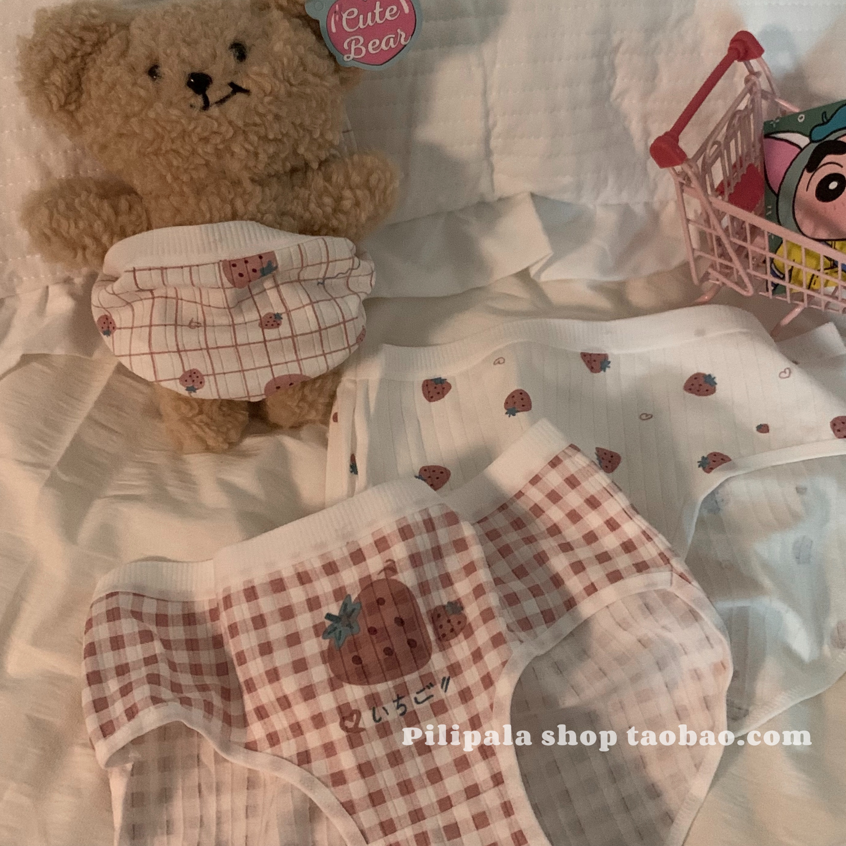 甜心草莓少女纯棉内裤女