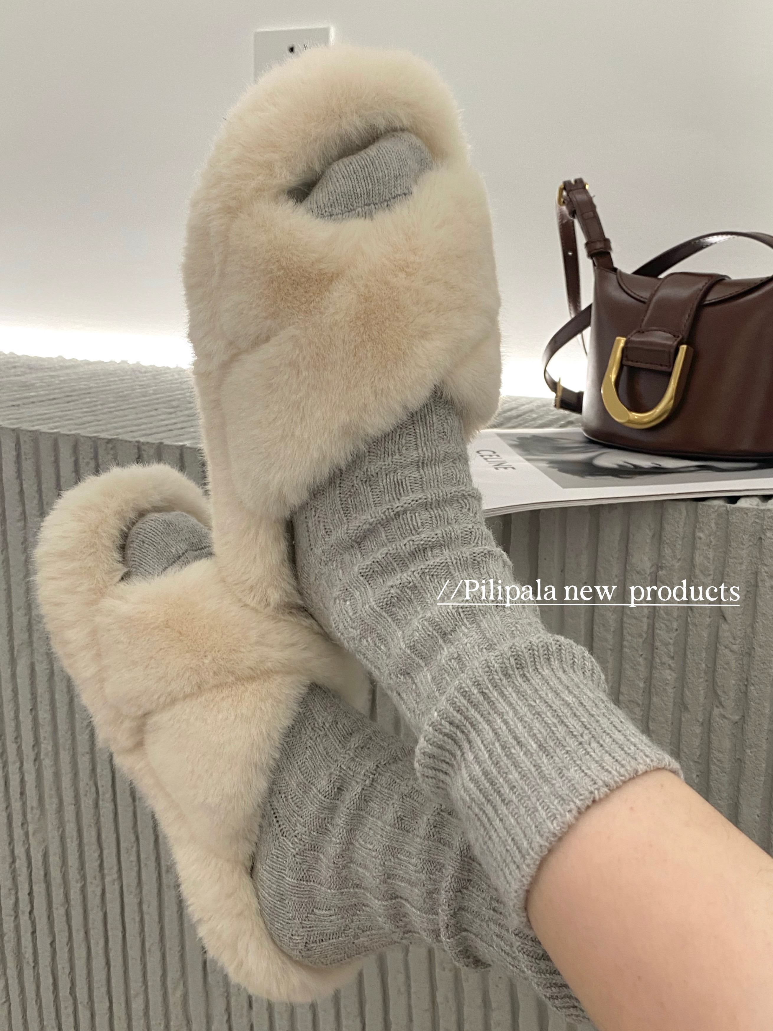 “慵懒气氛”灰色秋冬堆堆袜