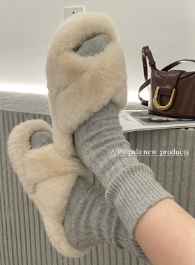 “慵懒气氛”秋冬灰色袜子女中筒袜羊毛加厚保暖复古韩系堆堆袜