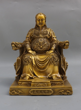 铜真武大帝祖师爷铜像摆件家居