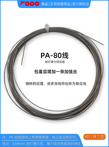 Jiyi pa65 titanium 70 прочная и красочная линия бадминтона 66 Эластичная ракетка бадминтона 0,61 линия бадминтона Ультрафийна