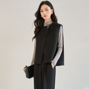 百搭无袖 轻奢气质时尚 羊毛双面呢马甲 叠穿 25秋冬