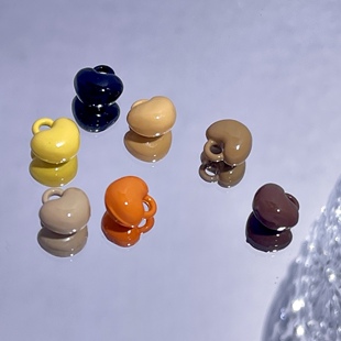 合金爱心吊孔diy手工钥匙扣饰品串珠隔珠饰品配饰手机链小配件