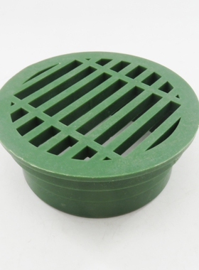 3寸75mm圆形绿色草坪地漏 浴室阳台下水管地漏 pvc排水地漏