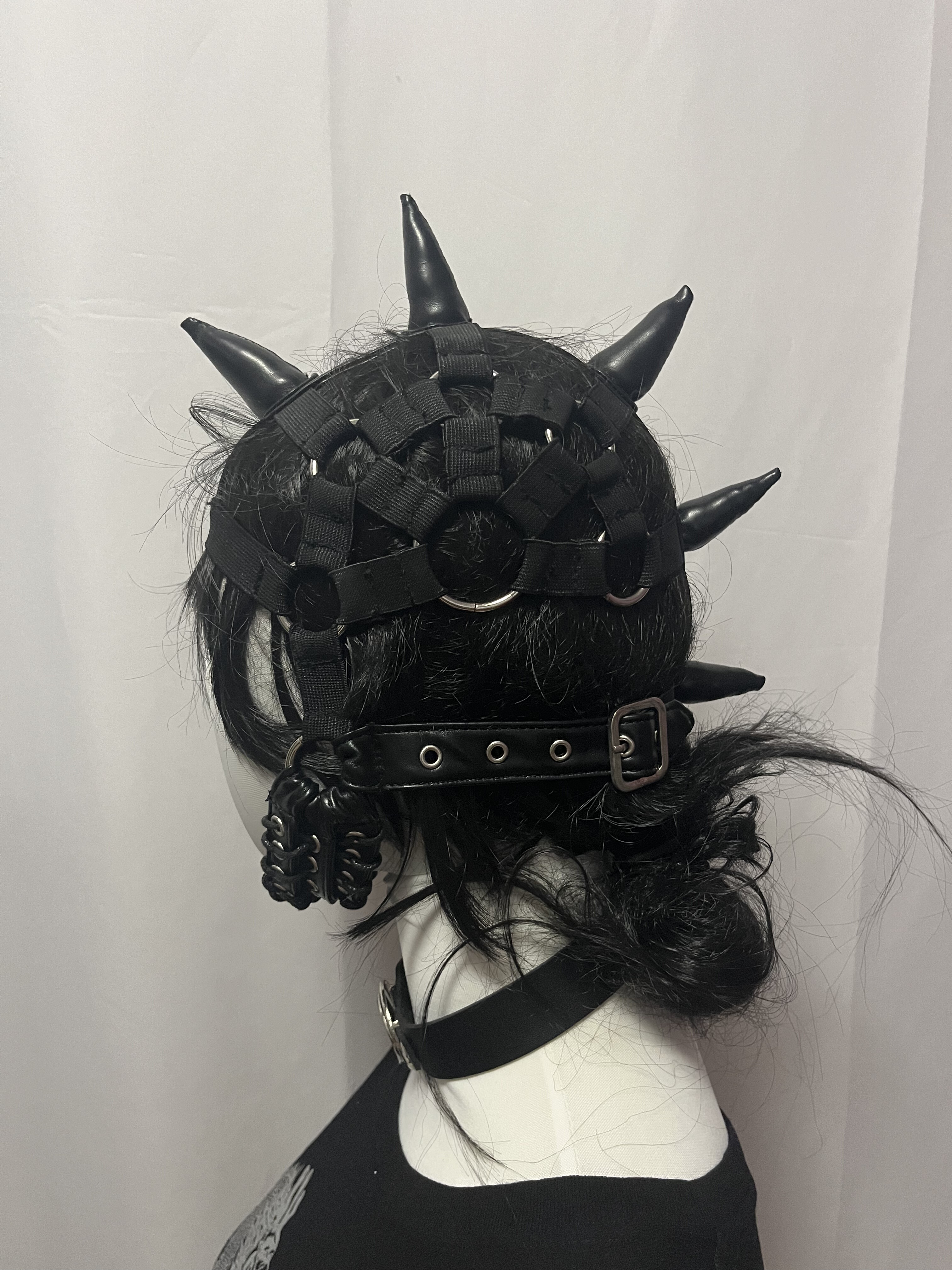 暗码牌手作-亚文化赛博哥特时装punk 朋克cyberlox头饰辅助佩戴器