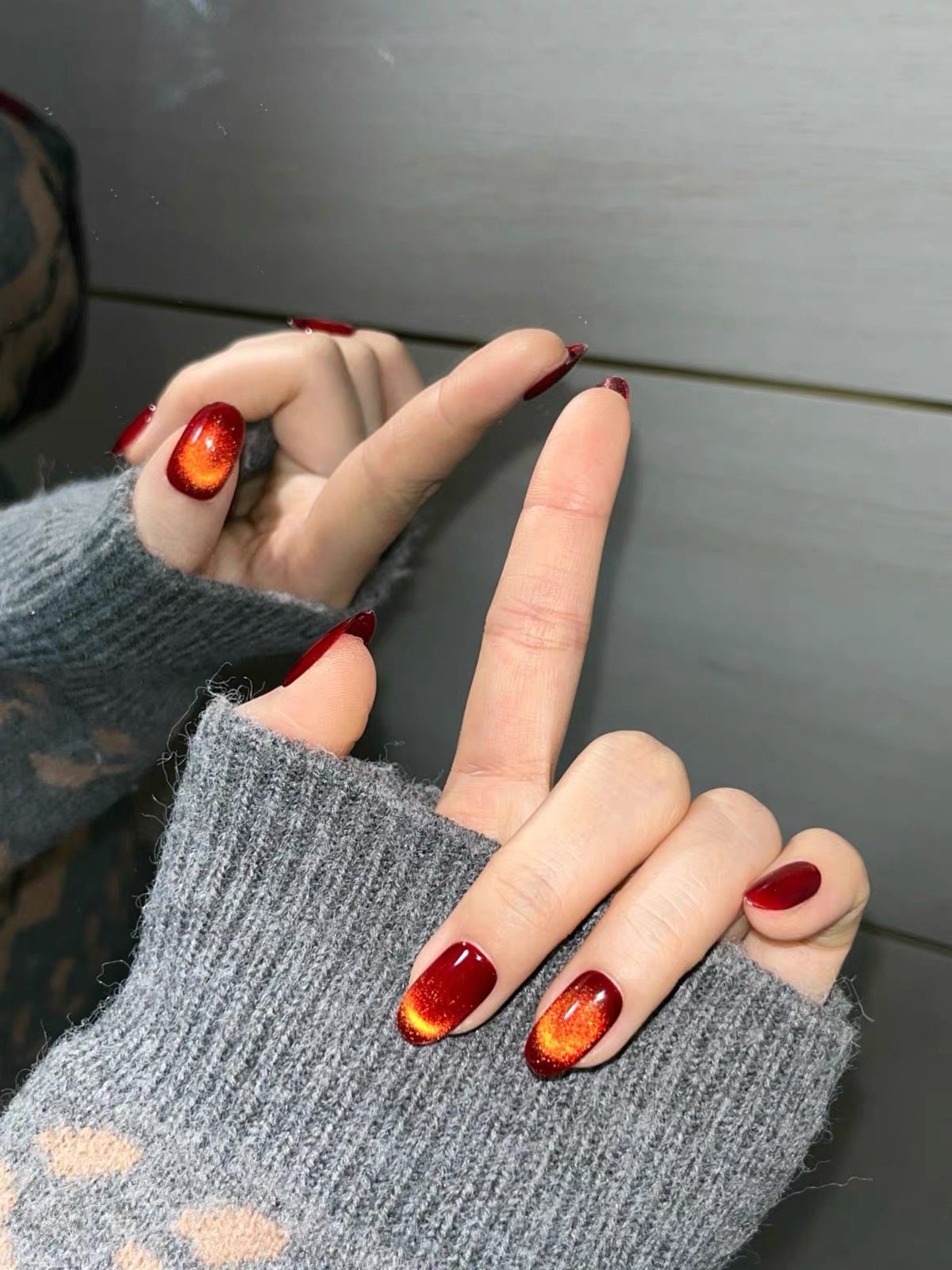 山楂草莓橙红色猫眼爆闪贵气简约纯色2026新年战甲短款显白穿戴甲,彩妆/香水/美妆工具,穿戴甲/甲片,淘宝优惠券,粉丝福利购,淘宝优惠卷