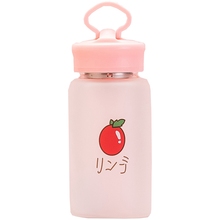超可爱简约磨砂女学生外出玻璃杯1