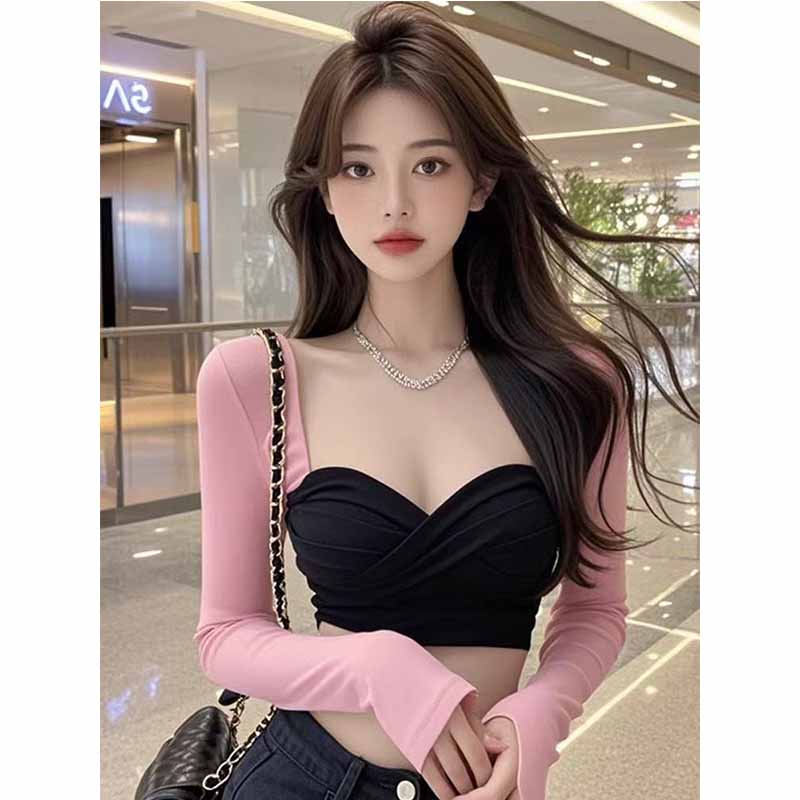 修身显瘦短款内搭T恤2025秋冬款