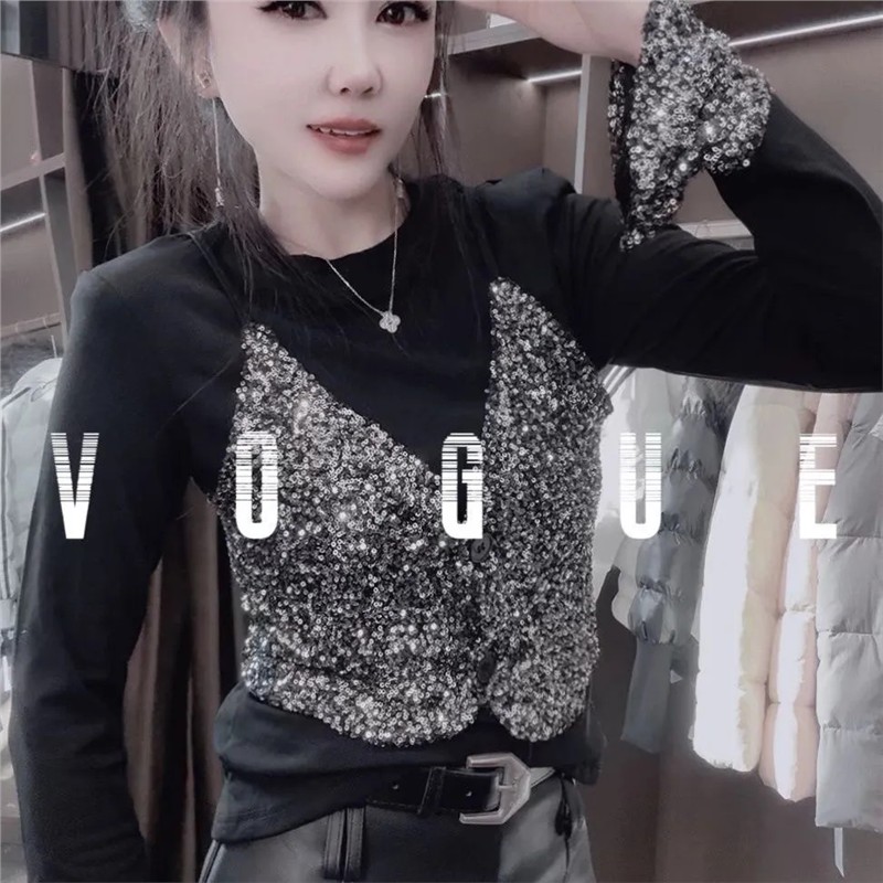 2025秋冬新款纯欲重工亮片