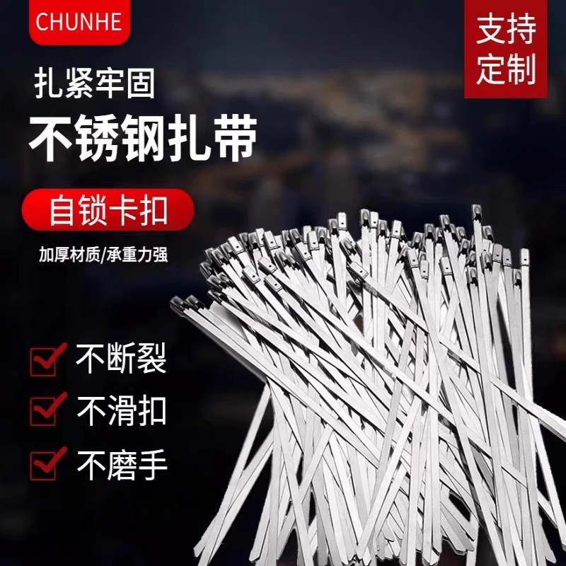自锁式金属船用室外不锈钢扎带