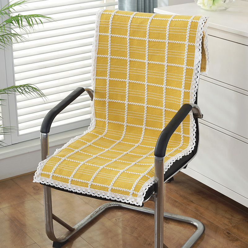 简约棉线靠背老板带扣保护罩椅垫