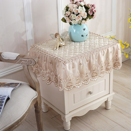 欧式电视机罩防尘罩冰箱洗衣机床头柜盖布多用巾盖巾小桌布小方巾
