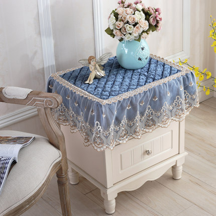欧式电视机罩防尘罩冰箱洗衣机床头柜盖布多用巾盖巾小桌布小方巾