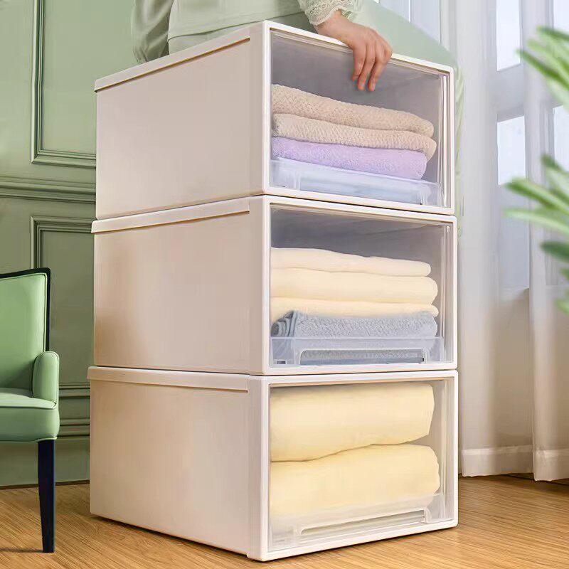 抽屉式收纳箱塑料加厚透明储物柜子家用衣服整理箱神器衣柜收纳盒