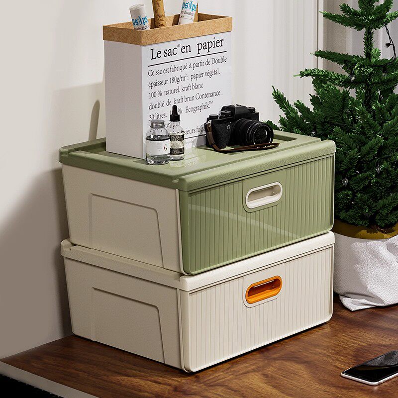 白色桌面收纳盒抽屉式办公用品文具置物架书桌上收纳柜杂物整理架