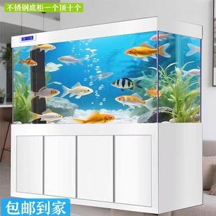 新款 龙鱼缸超白小中大型客厅公司玄关屏风隔断干湿分离生态免换水