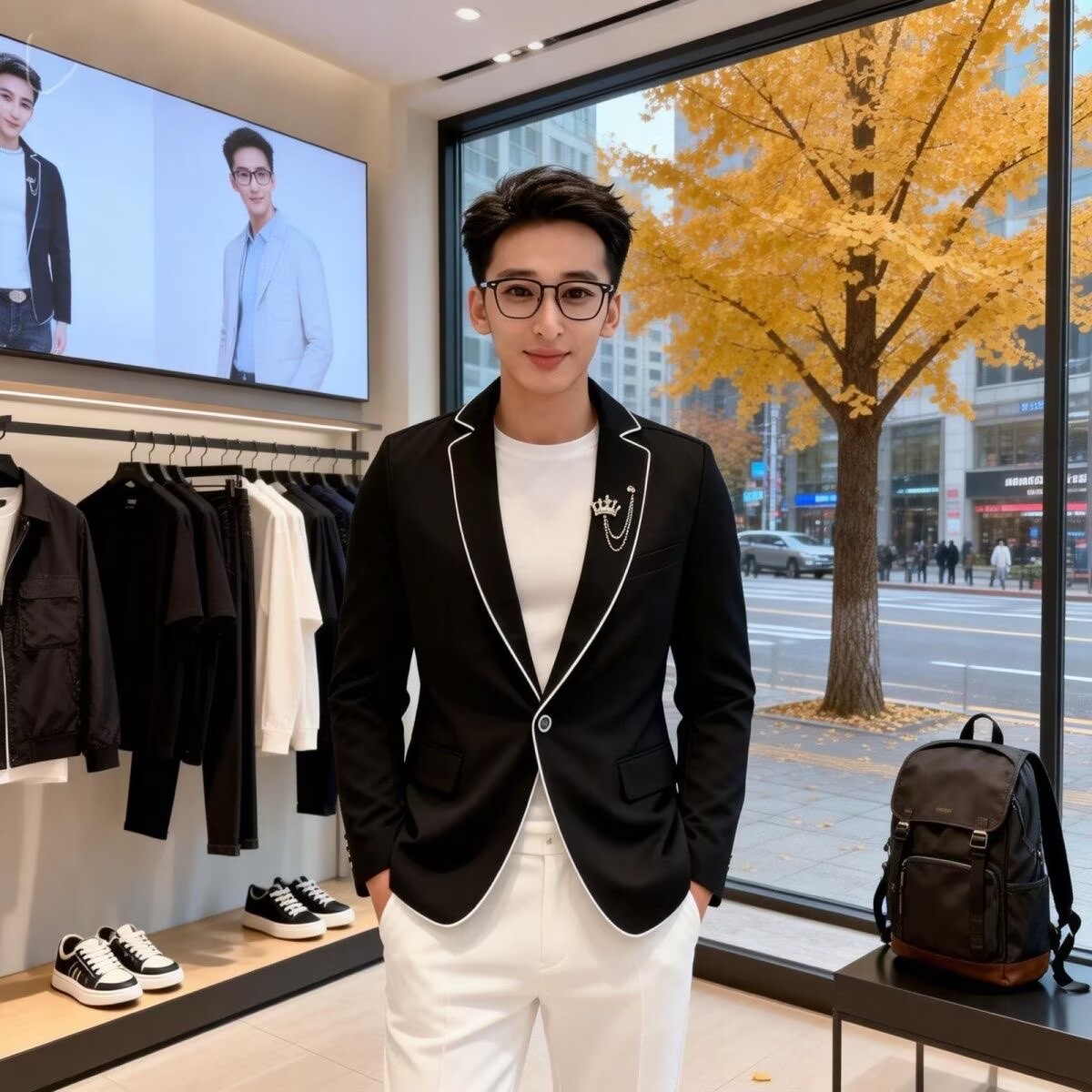 秋季韩版小西装男士修身商务西服休闲西服