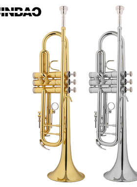 津宝小号乐器降B调JBTR-400款漆金初学考级专业演奏通用阅兵品牌