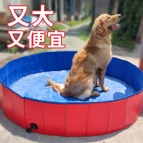 金毛大型犬游泳池可折叠洗澡盆