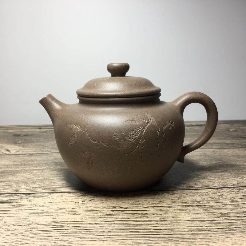 孙氏制陶 宜兴紫砂壶 原矿优质段泥 大彬圈钮壶260毫升 特价超值