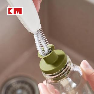 日式三合一清洁刷子保温杯瓶口清洁刷杯盖凹槽缝隙刷多功能洗杯刷