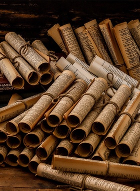 复古英文书页卷书卷外国书卷居家装饰品婚庆礼品软装摆件摄影