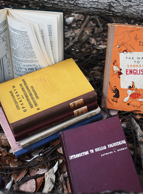 装饰书精装外文书古旧书橱窗复古书创意摆件摄影道具书老旧古董书