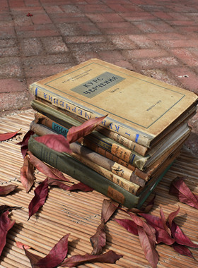 装饰书精装外文书古旧书橱窗复古书创意摆件摄影道具书老旧古董书