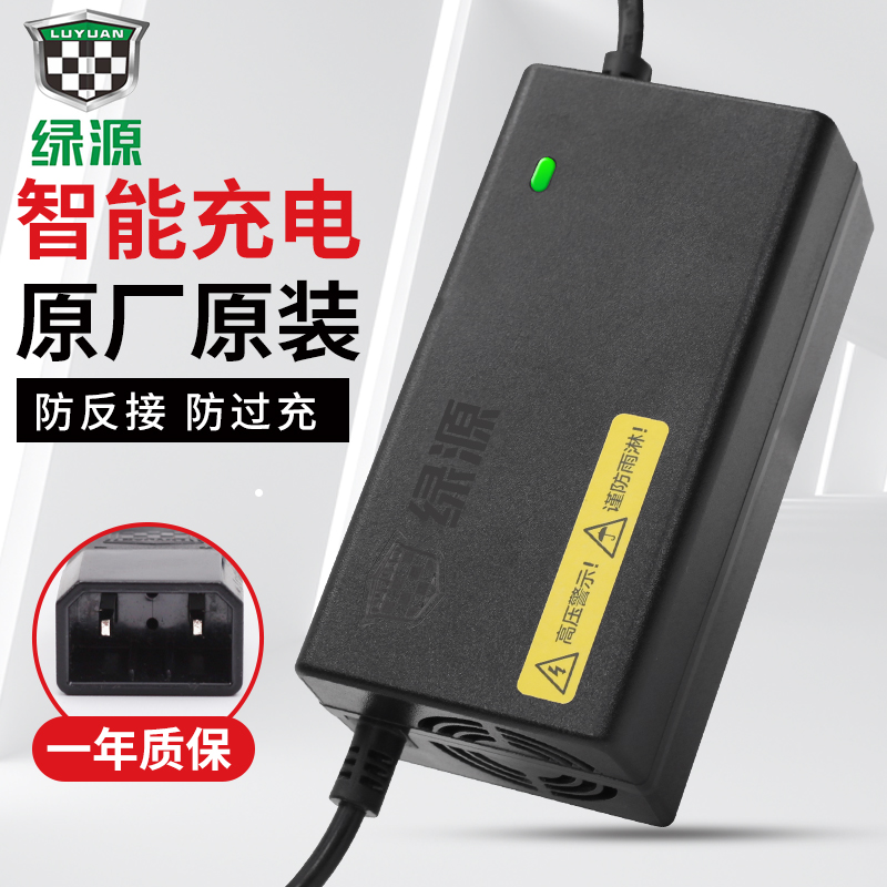 绿源原装电动电瓶车充电器48V60V64V72V80V/20E/30E-T/2T原厂通用