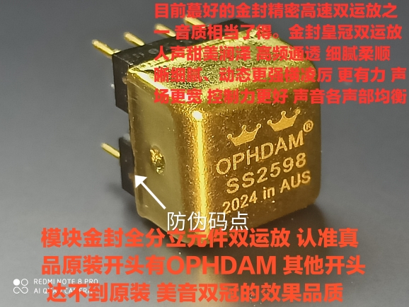 美音双冠 双运放 OPHDAM SS2598SQ 升级OP06AT发烧V5i-D AD827AQ