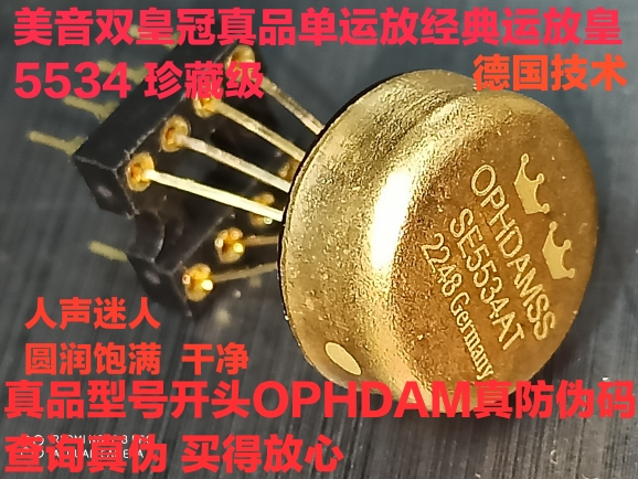 德国产金封 SE5534AT高精度单运放 升级普通版OPA604AP NE5534AFE