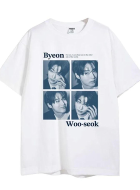 byeon woo seok 边佑锡周边t恤短袖t-shirt纯棉韩版tee男女