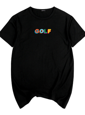 GOLF WANG男女短袖T恤3D LOGO Tyler The Creator说唱嘻哈饶舌ins