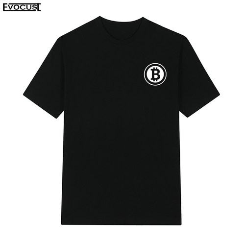 比特币BITCOIN马斯克短袖T恤BTC货币进化区块链币圈男女工程师