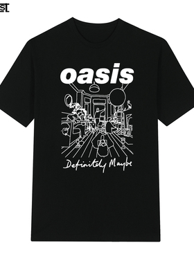 绿洲乐队definitely maybe oasis 30th字母摇滚复古短袖T恤男女