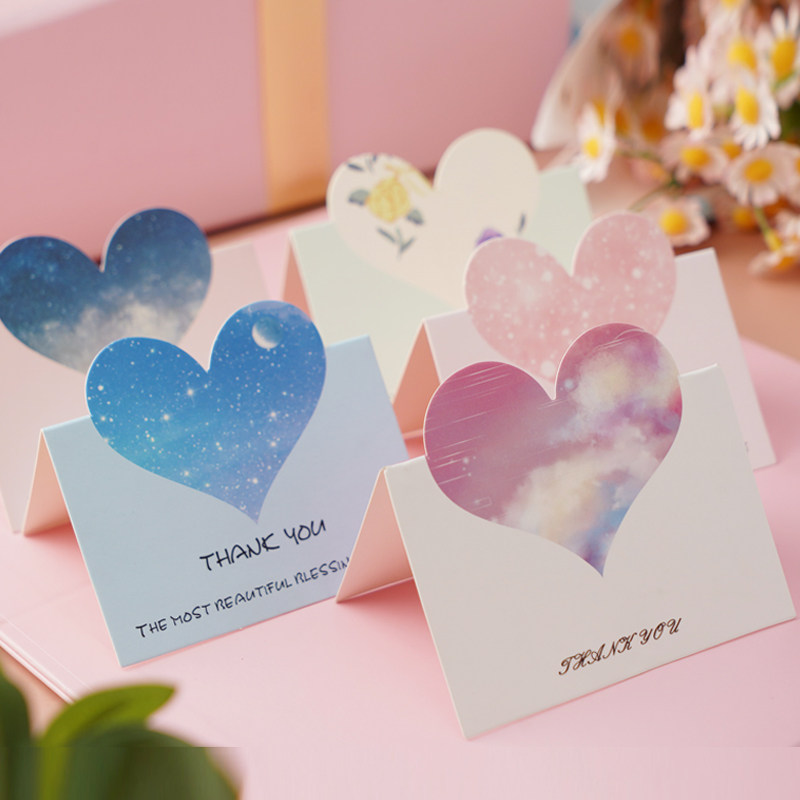 感恩生日卡祝福明信片手工创意幼儿园教师奖励小卡片手写花店留言卡片