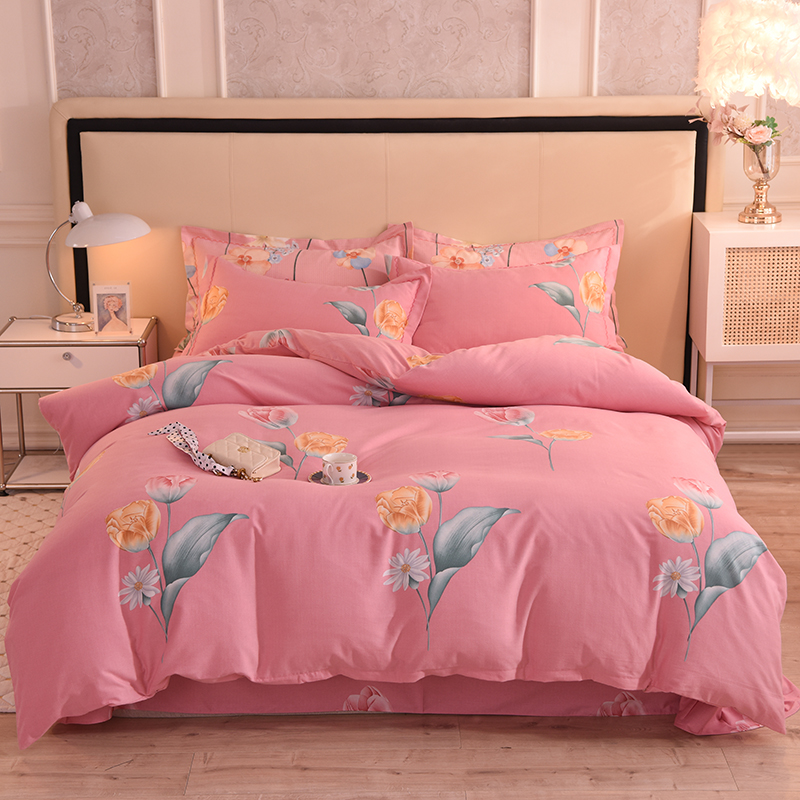 全棉加厚磨毛四件套100纯棉简约床单被套秋冬床上用品三件套,床上用品,床品套件/四件套/多件套,淘宝优惠券,粉丝福利购,淘宝优惠卷