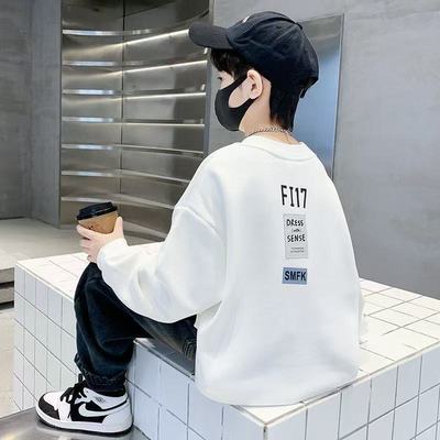 秋冬装新款加绒加厚中大童卫衣男